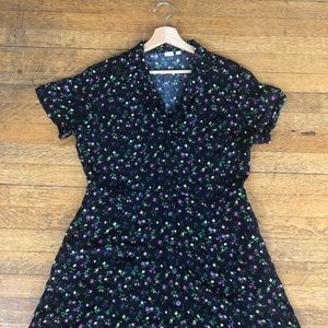 Floral Button Down Mini Dress